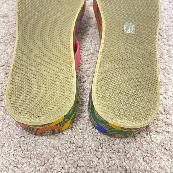 Coach Rainbow Platform Flip Flop Sandals - Picture 6 of 10